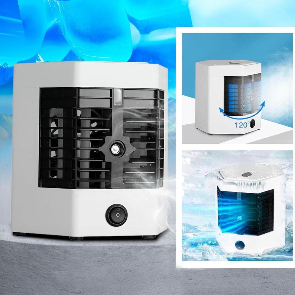 Mini Ventilador Usb Portátil Com Luz Led Para Dias Quentes