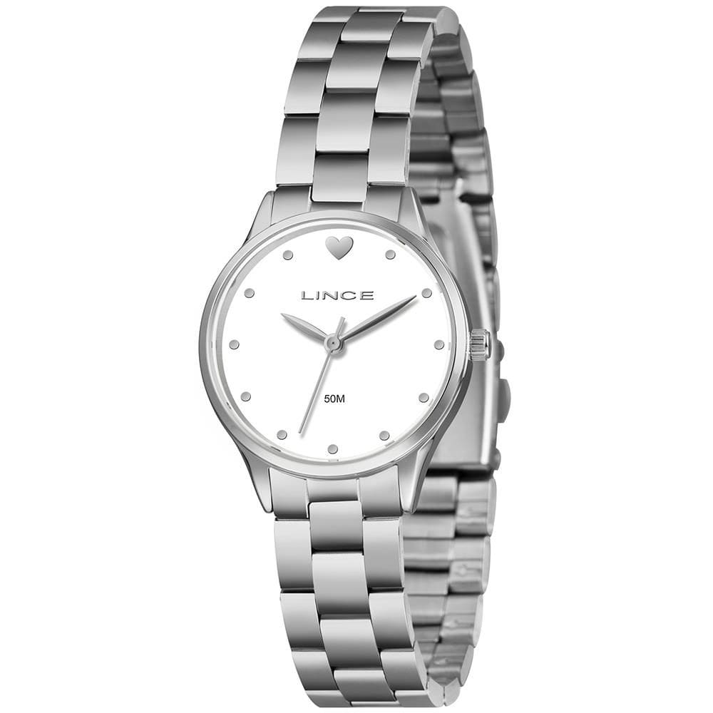 Relógio Lince Feminino Ref: Lrmh291l30 B1sx Coração Prateado