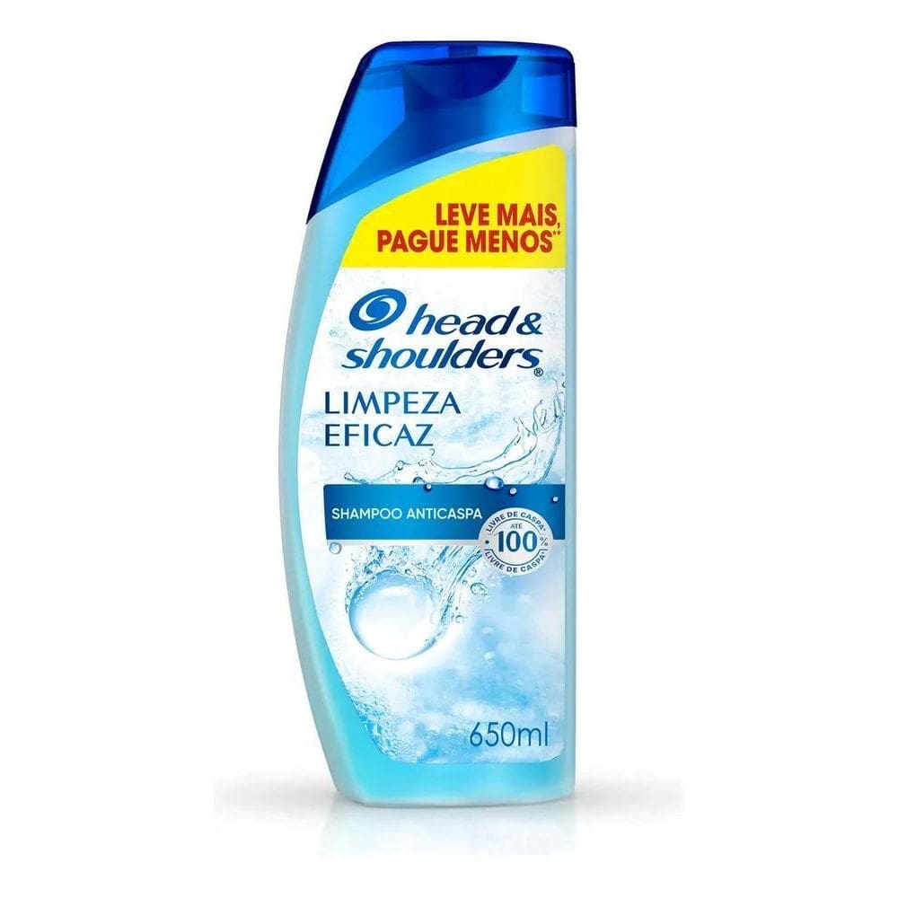 5X Shampoo Anticaspa Head & Shoulders Limpeza Eficaz 650 M