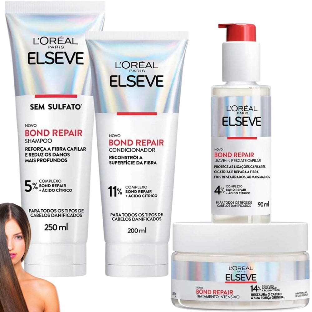 Kit Bond Repair Novo Leave-In Resgate Capilar 4% Ácido Cítri