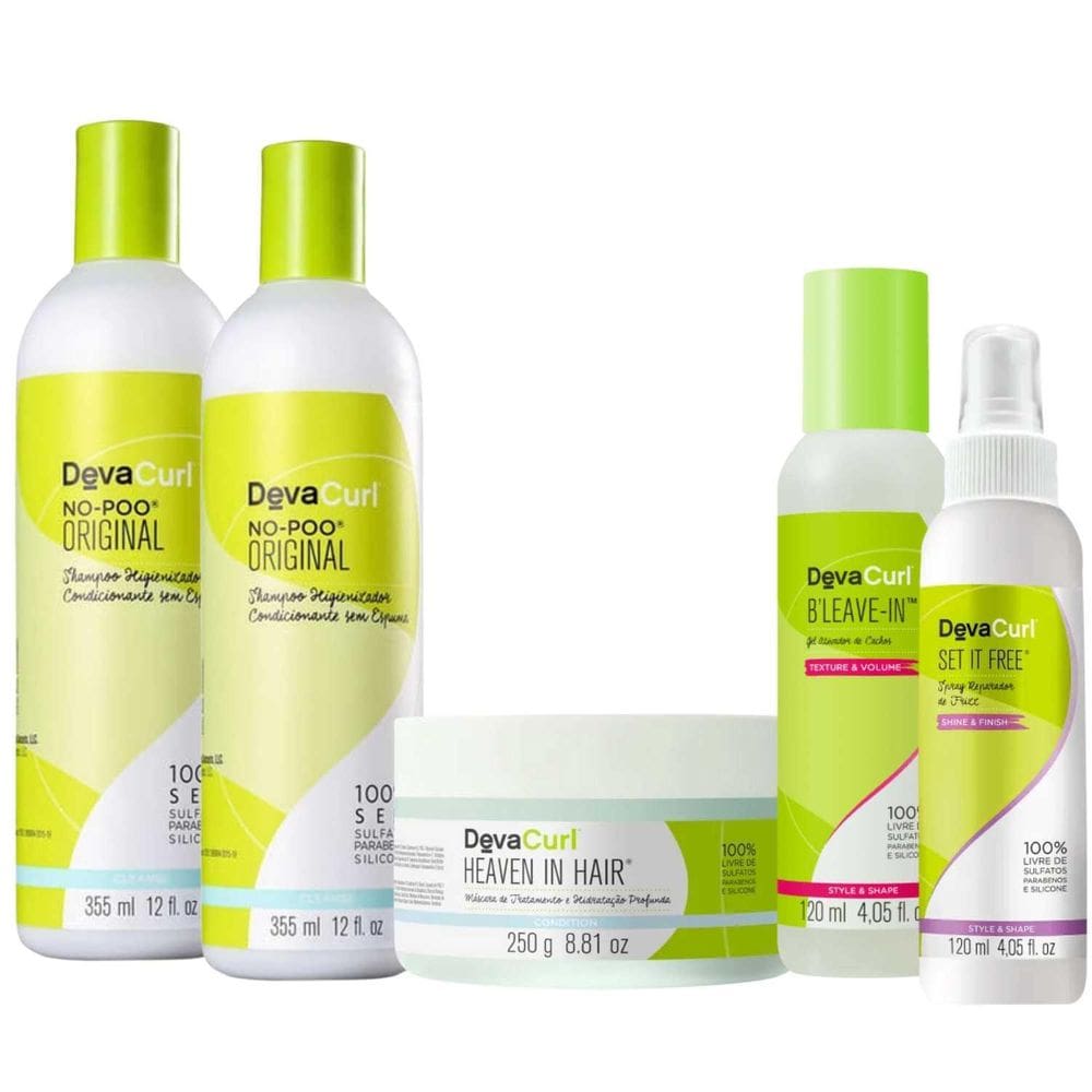 Kit Deva Curl No Poo B`Leave-In + Spray Anti-Frizz