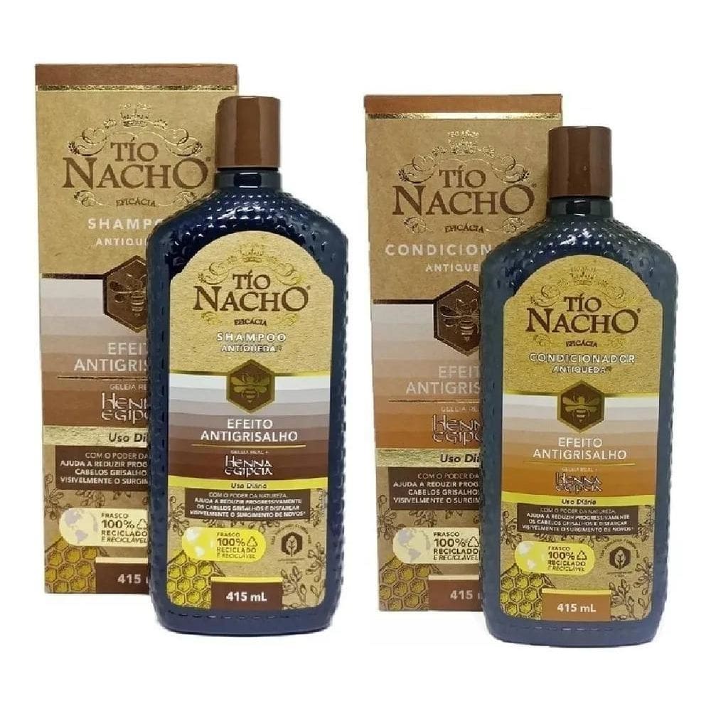 2X Kit Shampoo E Condicionador Antigrisalho 415Ml Tio Nacho