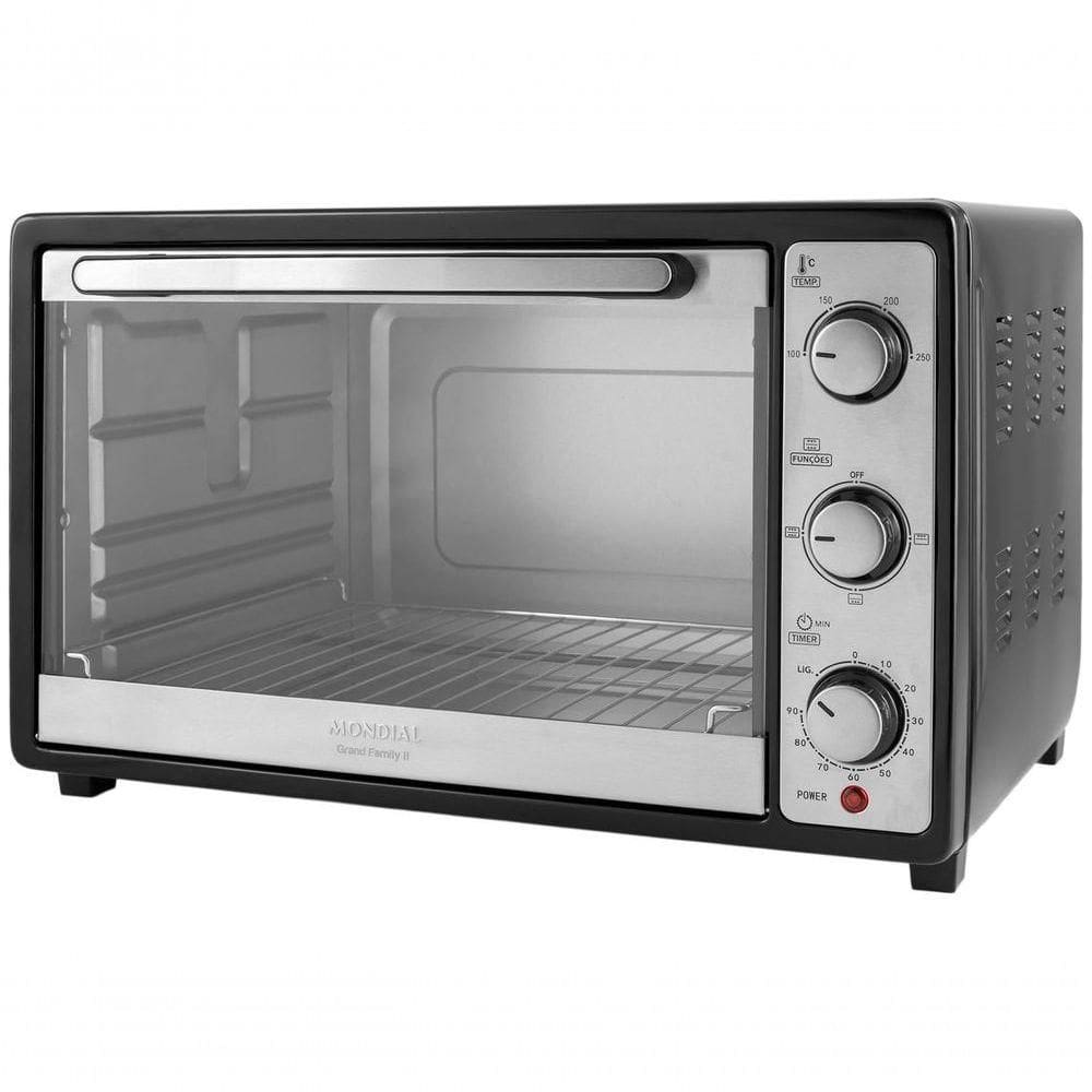 Forno Elétrico Mondial 52L FRN52B 1800W Grand Family II Preto/Inox 220V