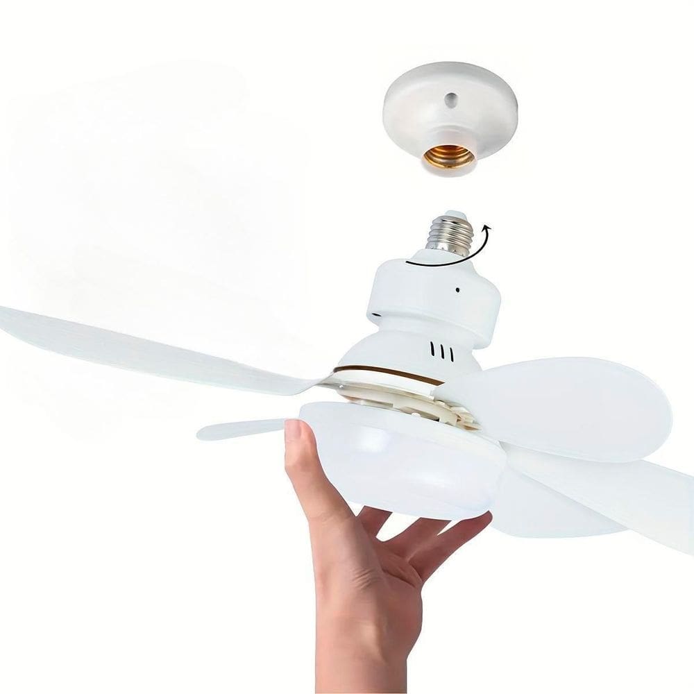 Ventilador Teto 6 Pás Controle E Lâmpada Silencioso Moderna