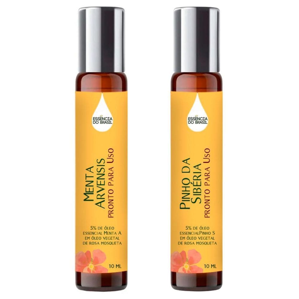 Óleos Essenciais Prontos Menta E Pinho Sibéria Roll On 10Ml
