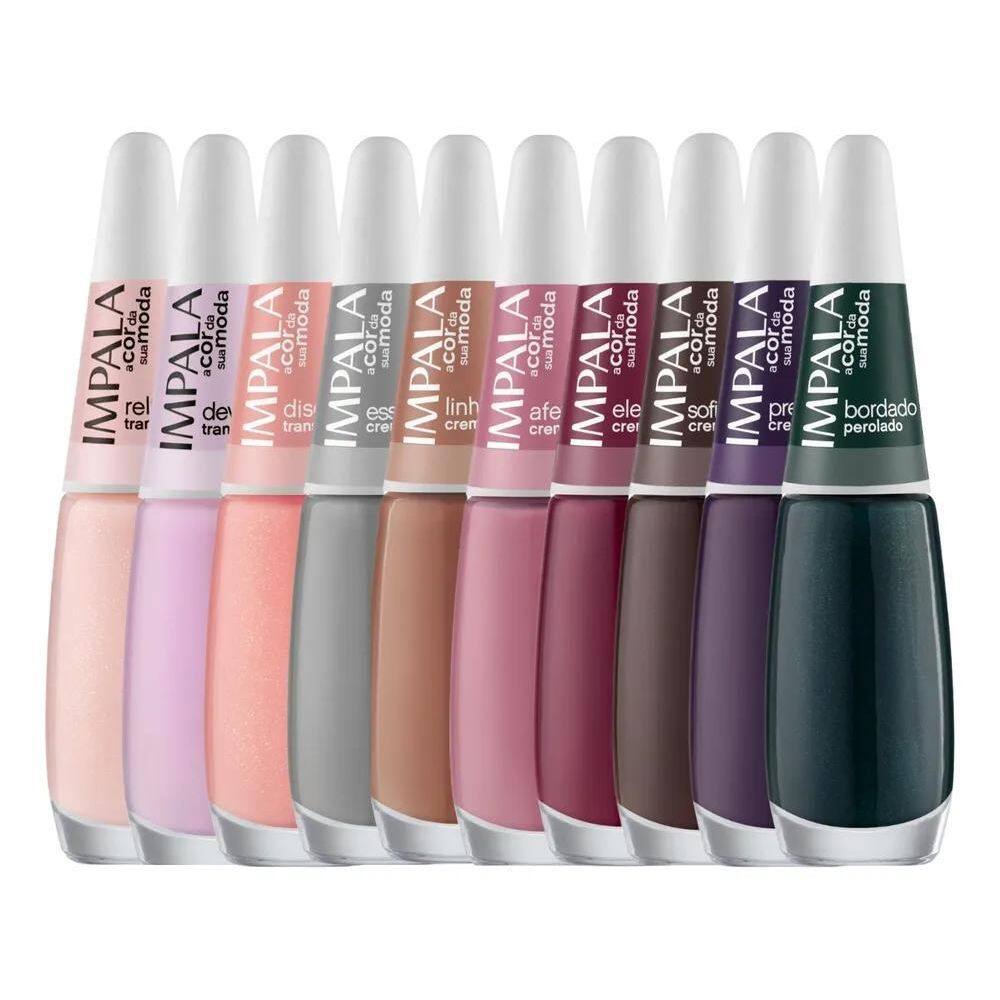 Kit 10 Esmaltes Impala Lançamento Coleção A Cor Da Moda 6