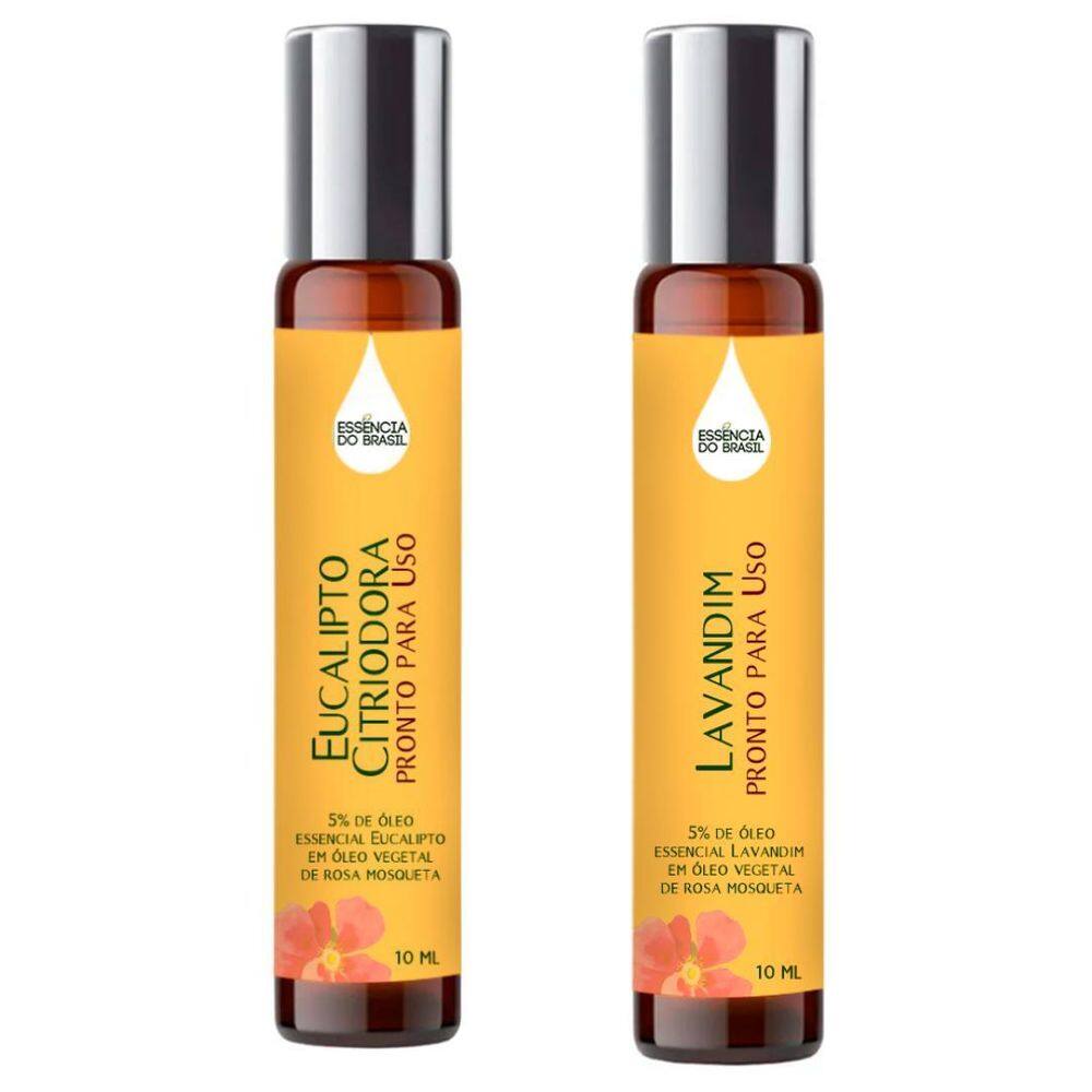 Óleos Essenciais Prontos Eucalipto E Lavandim Roll On 10Ml