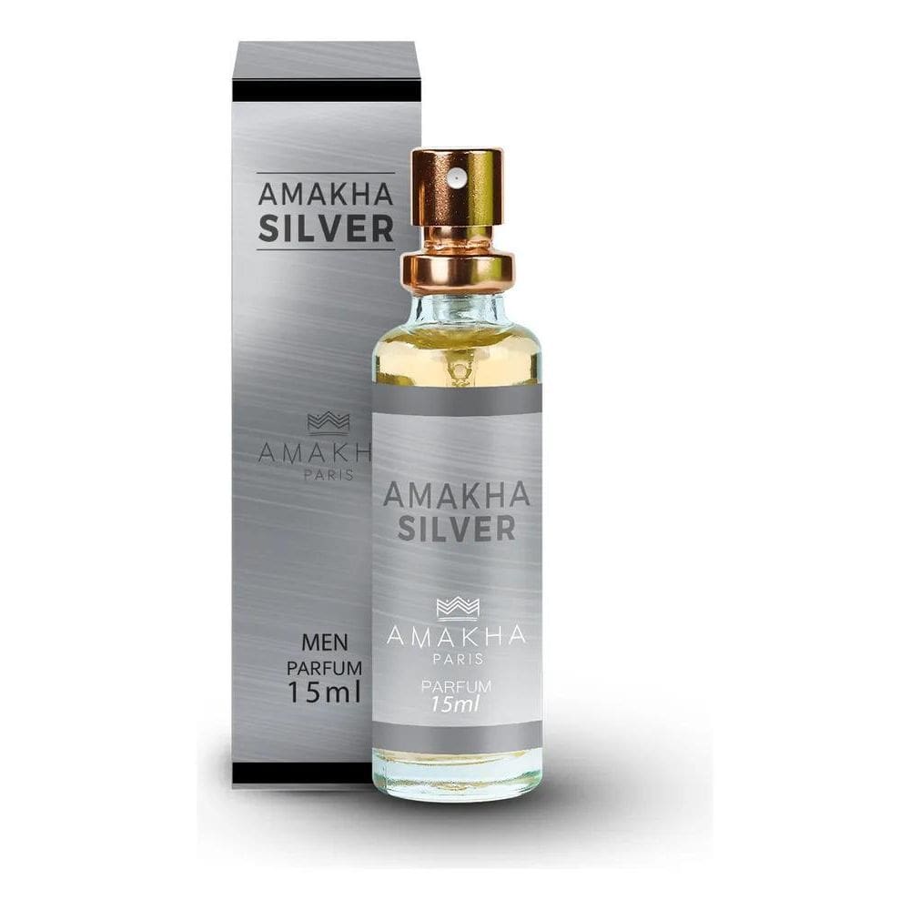 2X Perfume Masculino Silver Amakha Paris 15Ml
