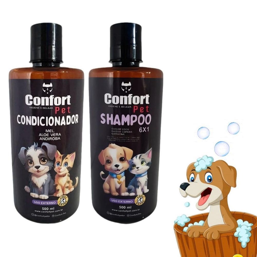 Kit Shampoo E Condicionador Para Pet Perfumado