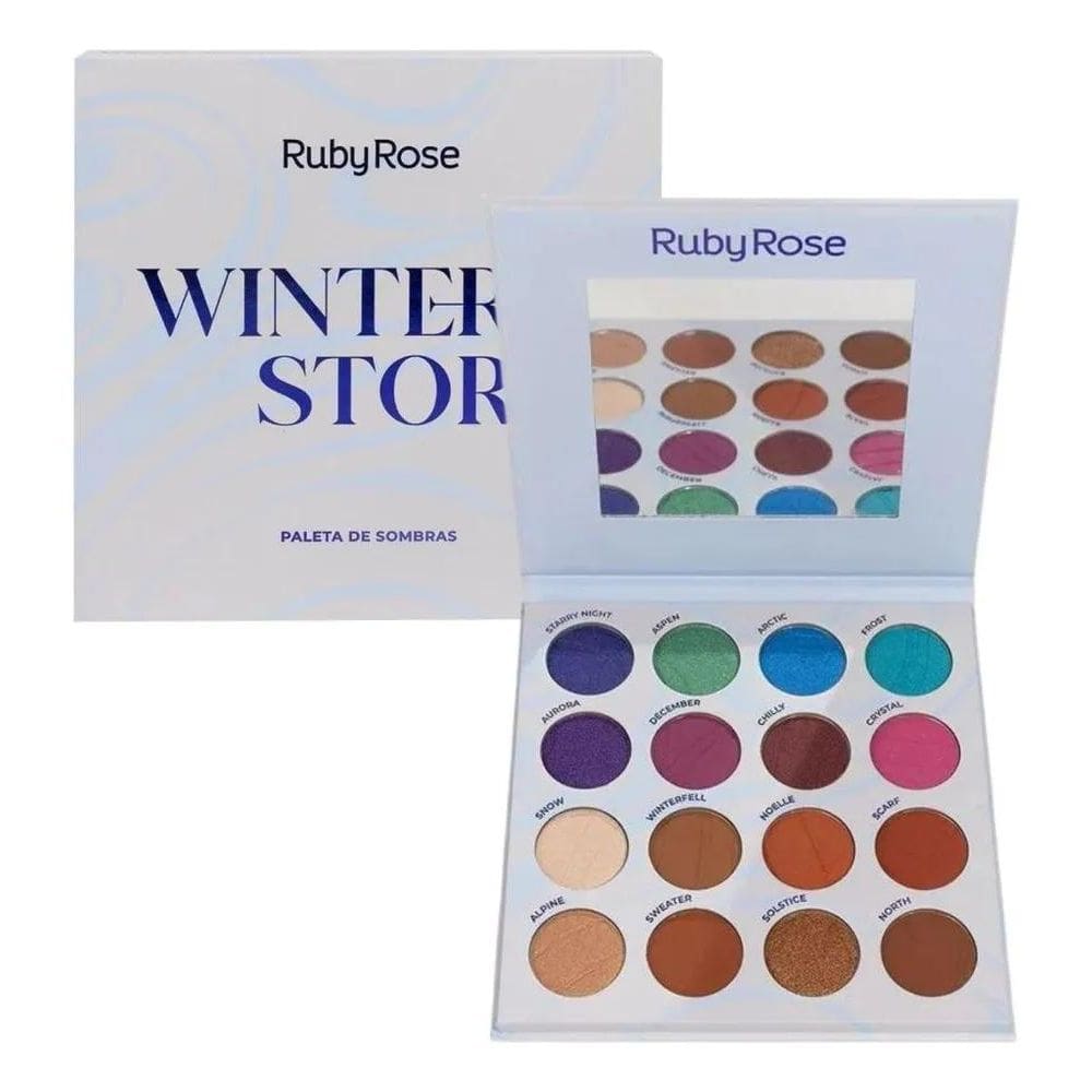 10X Paleta De Sombras Ruby Rose Winter Storm 3,2G