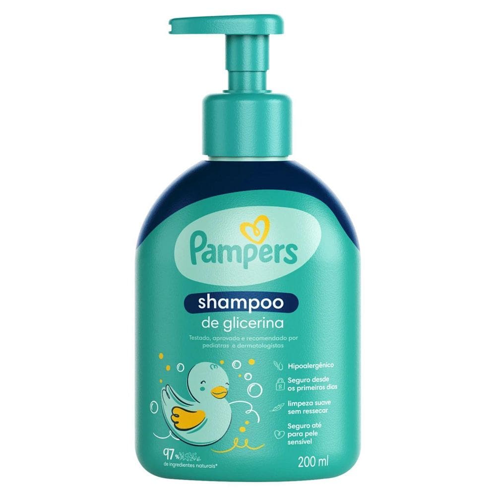 Shampoo Glicerinado Infantil Pampers 200Ml