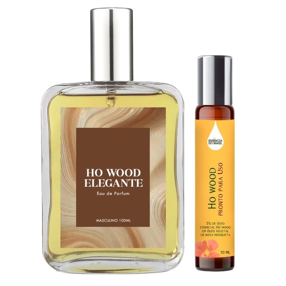 Perfume Ho Wood Elegante Homem 100Ml + Óleo Essencial 10Ml