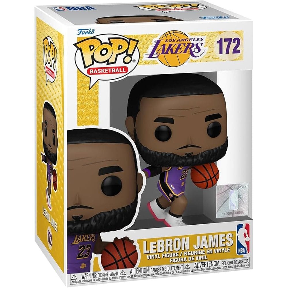 Boneco Funko Pop Lebron James Nba Lakers Uniforme Roxo