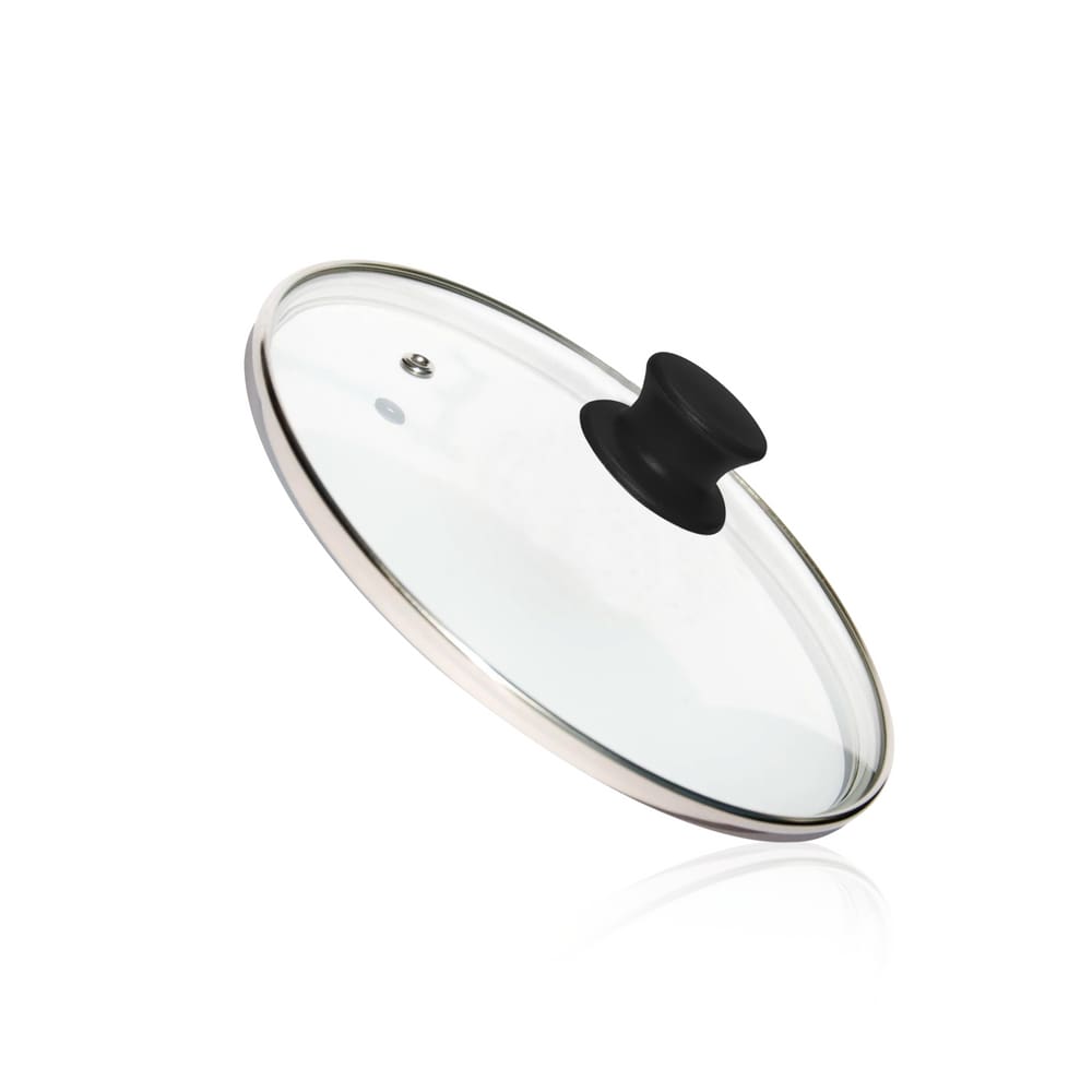 Tampa Redonda de Vidro Temperado 31 Cm Para Panela E Frigideira Mk Pomel – Preto