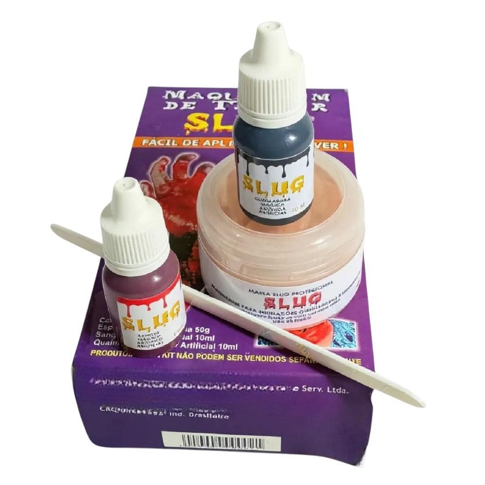 Kit De Maquiagem Artística De Terror Drácula Zumbi Halloween