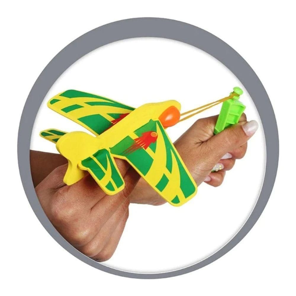 Avião Estilingue Planador Voo Longo Manobras Radicais Brinqu