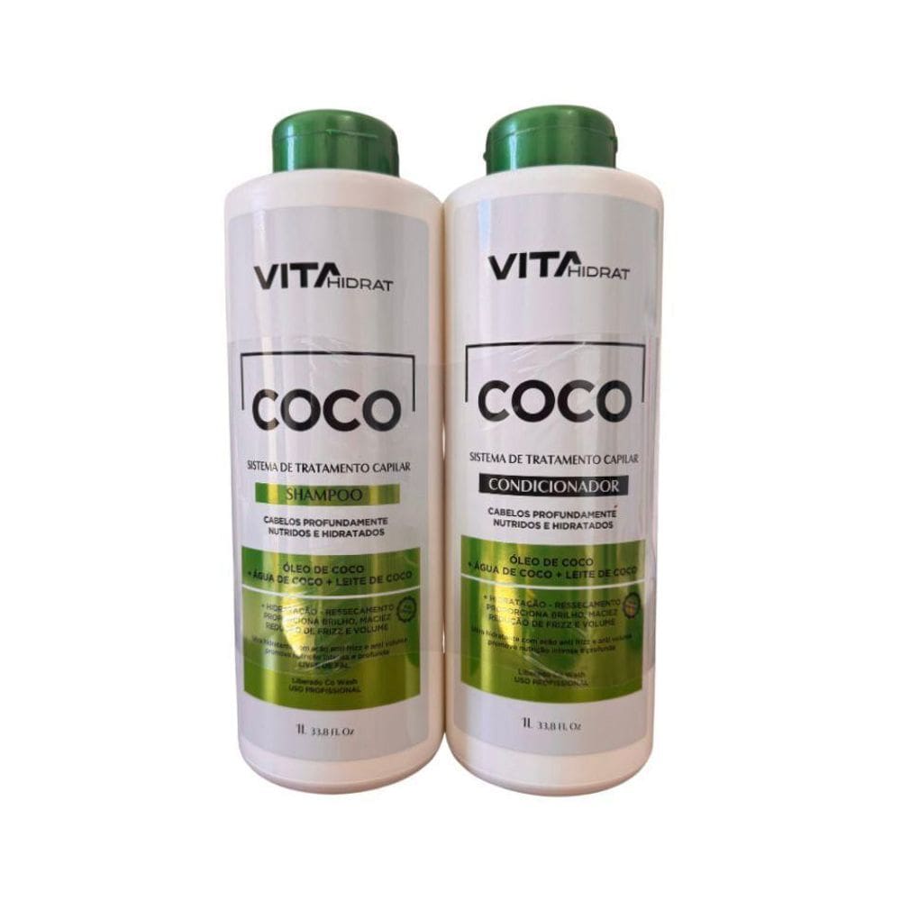 Kit Tratamento Capilar Reduz Frizz E Volume Coco Vita Hidrat