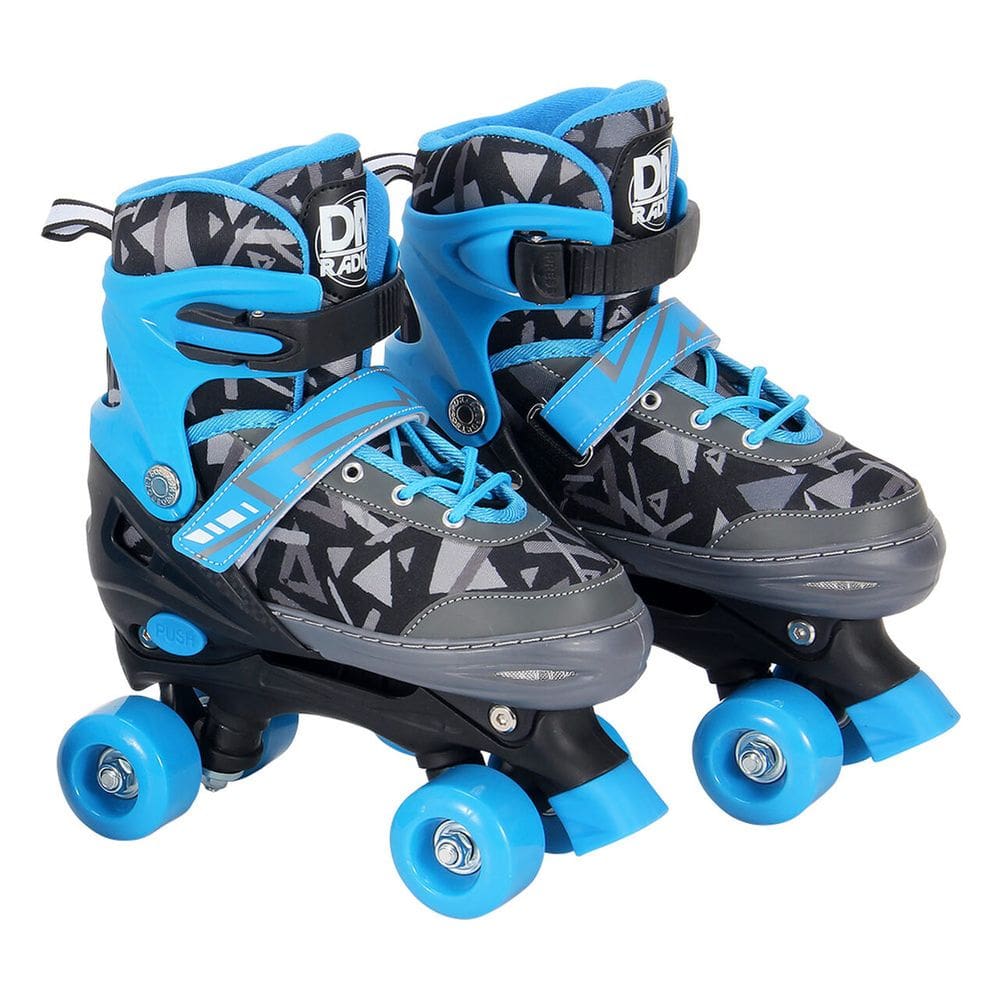 Patins Roller Ajustável Cadarço Azul 34 ao 37 - Dm Toys 6550M