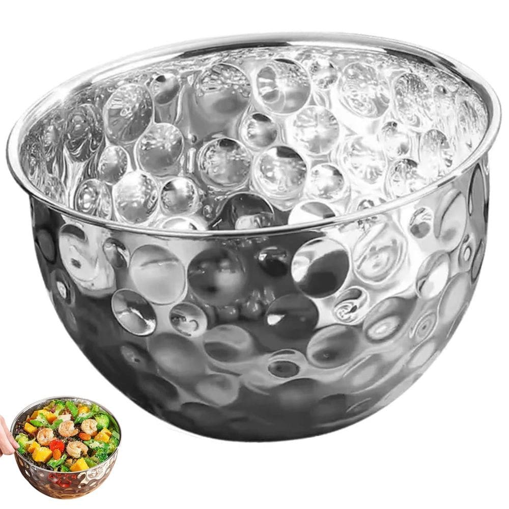 Tigela Inox Bowl Cumbuca Saladeira Fruteira Sala de Jantar Mesa Posta Buffet Refeiçao Cozinha Multiuso