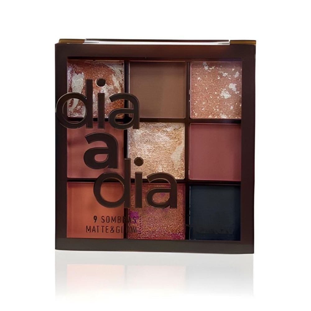 Paleta De Sombras Matte E Glow 9 Cores Sofisticada Charmosa