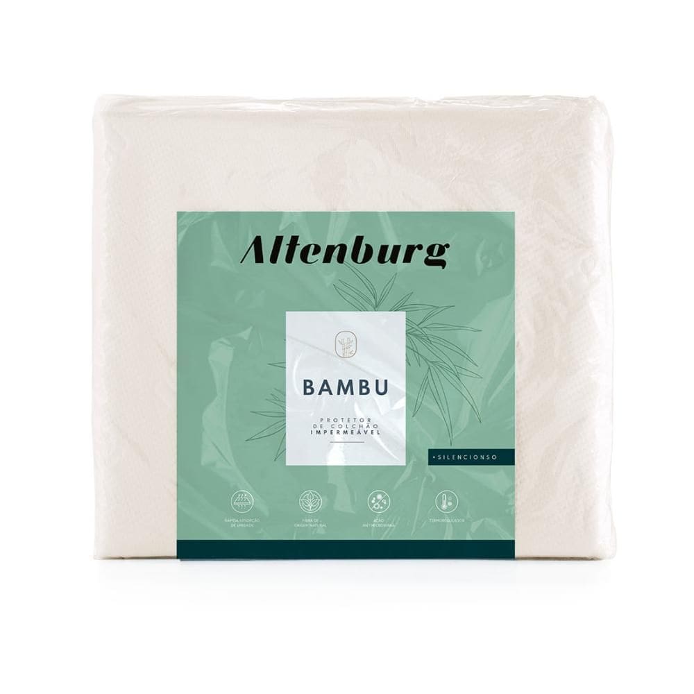 Protetor de Colchão Queen Altenburg Bambu com elástico Impermeável Branco