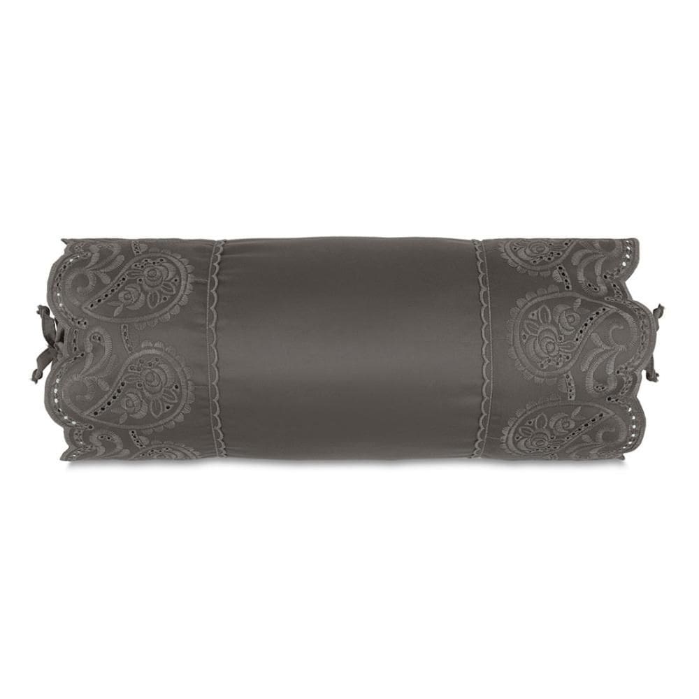 Almofada em Rolo Altenburg Bordados Cetim 300 Fios Colline Cinza