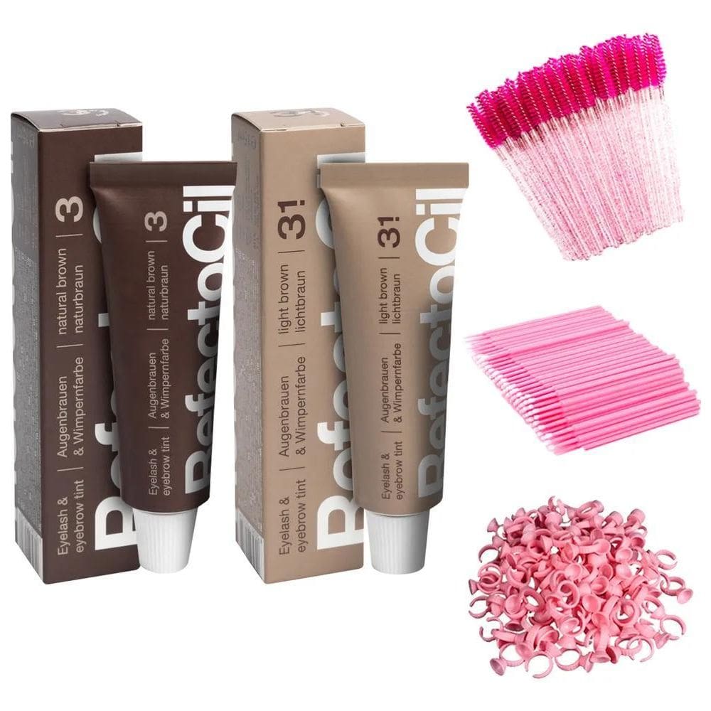 2X Tinta Refectocil 3.0 + 3.1 Tintura Pintar Sobrancelha Cil