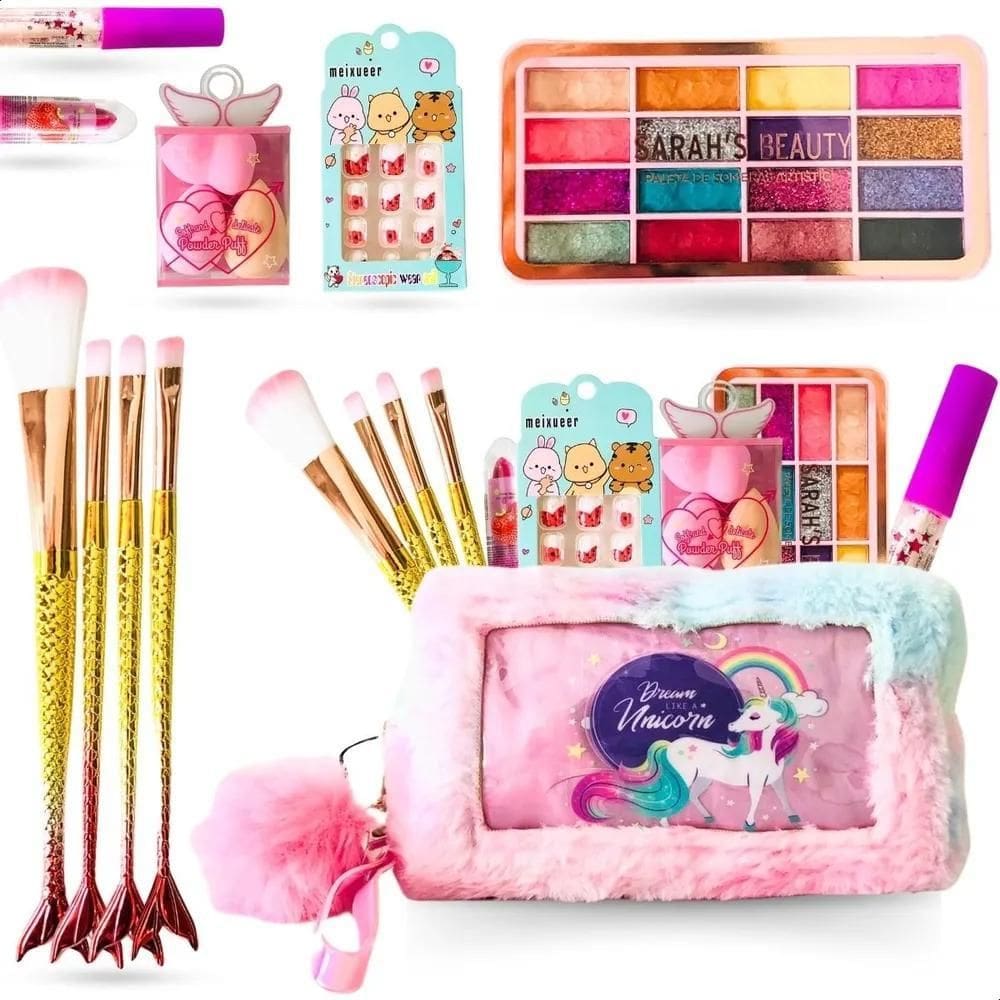 2X Kit Infantil Criança De Maquiagem Maletinha Linda Complet