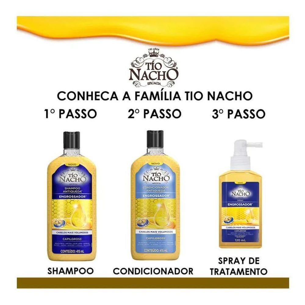 2X Shampoo Engrossador Tío Nacho Capilgross Caixa 415Ml