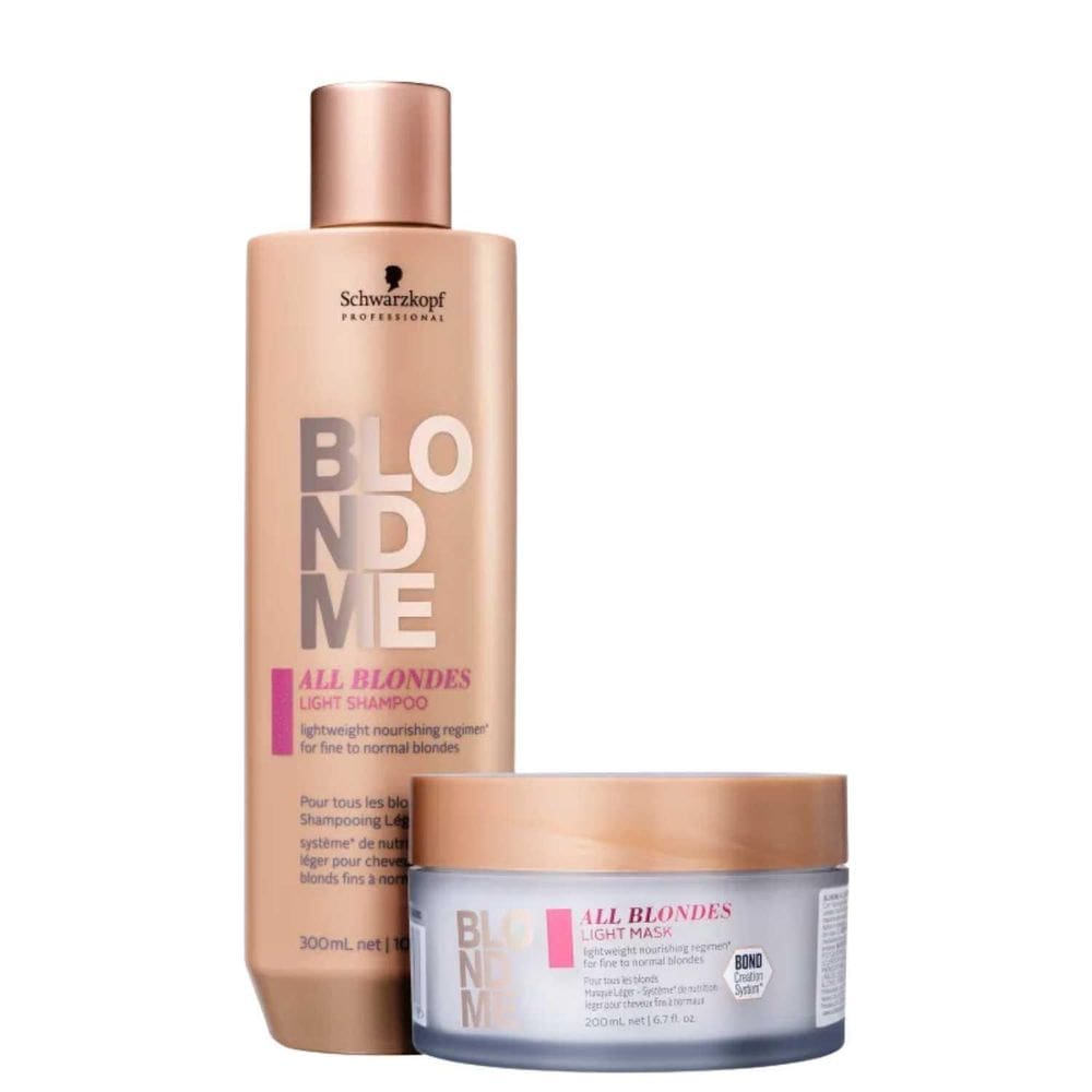 Kit Shampoo E Máscara Schwarzkopf All Blondes Light Blondme