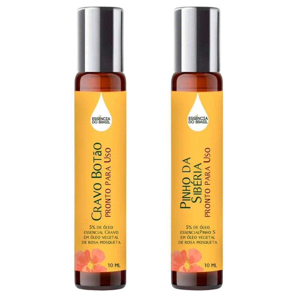 Óleos Essenciais Prontos Cravo E Pinho Sibéria Roll On 10Ml