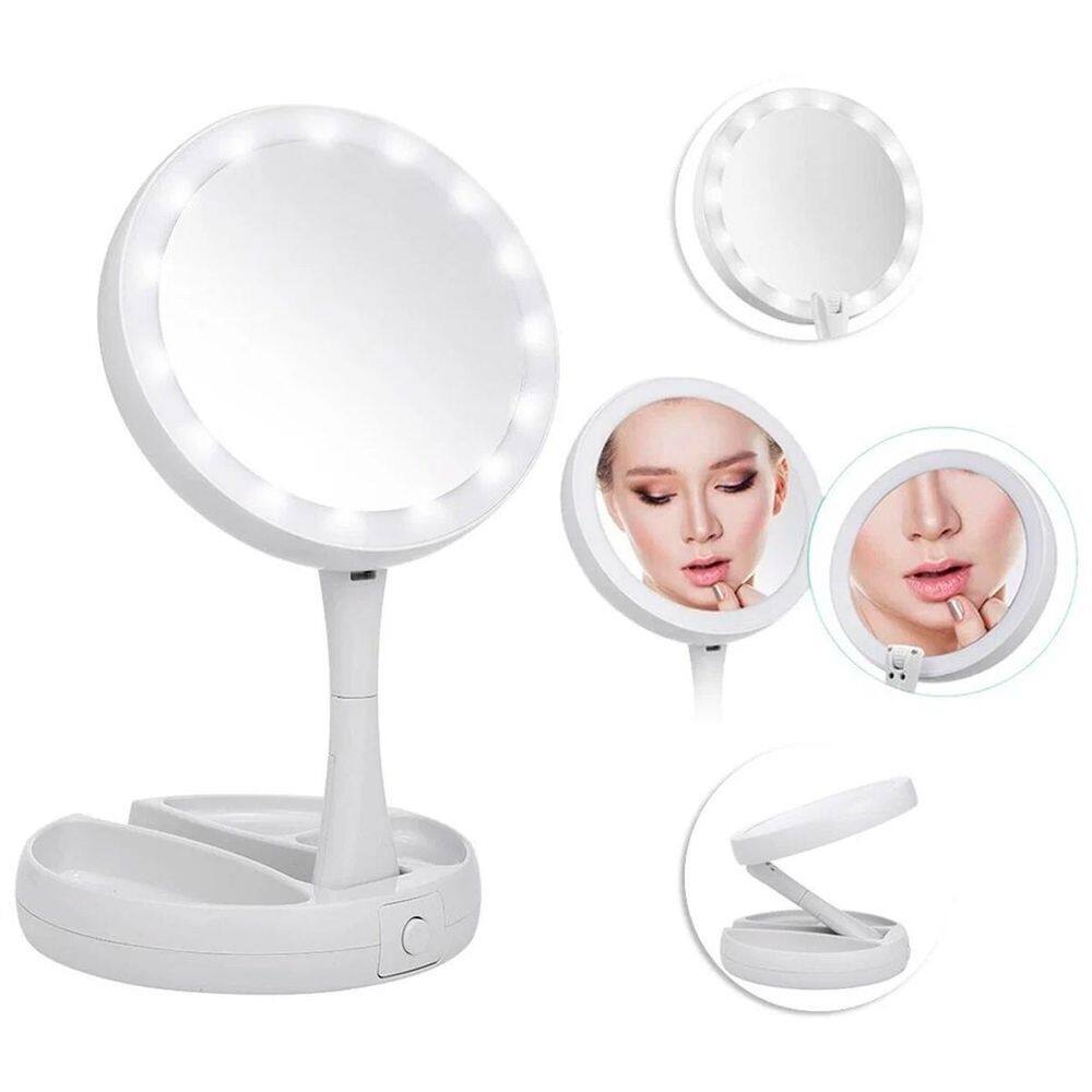 Espelho Led Dobrável Articulado Ajustável Perfeito Para Você