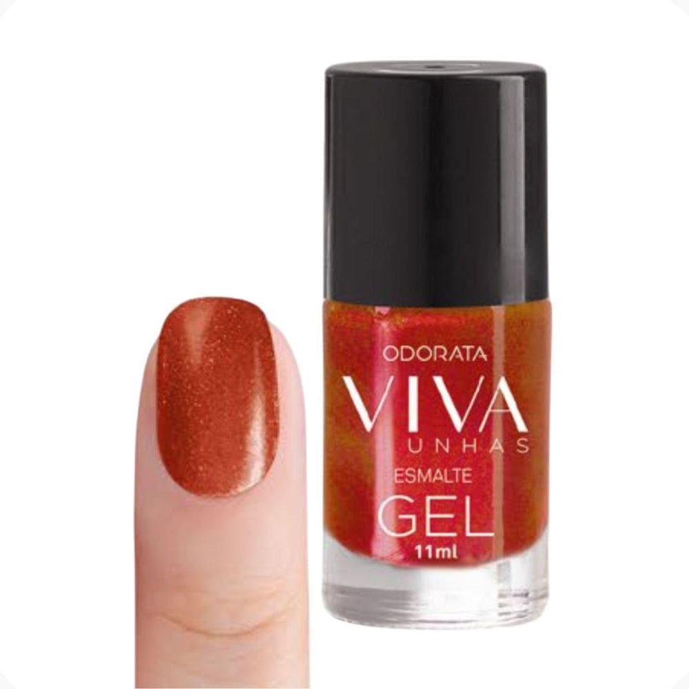 Esmalte Em Gel Cintilante Vermelho Esplêndida Não Precisa