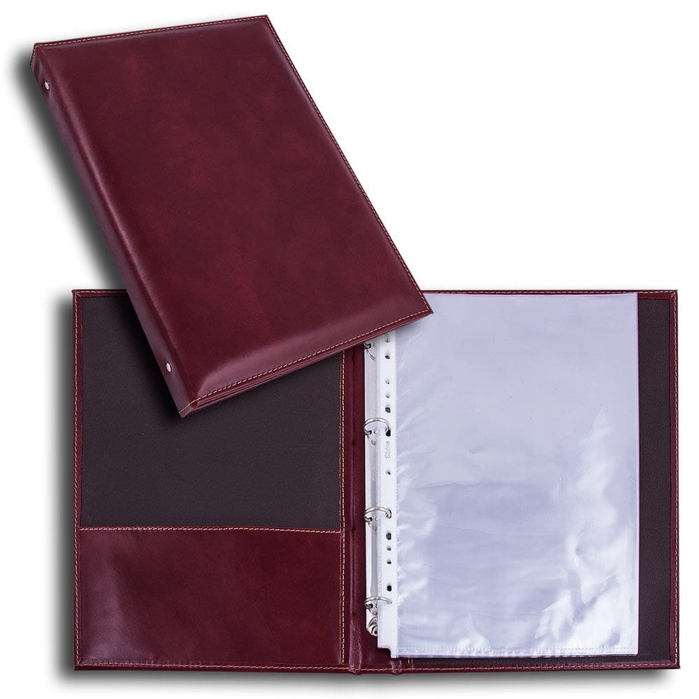 Porta Partituras em Couro VInho