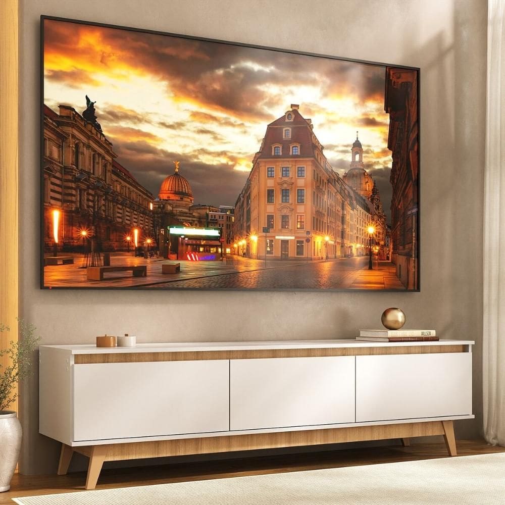 Rack para TV até 80 Polegadas 180cm 3 Portas Retrô Multimóveis MP1103