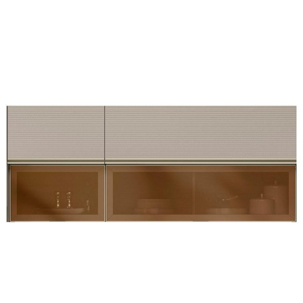 Armario Aereo 120 cm E Armario Aereo 60 cm Vidro Proenca Demartez