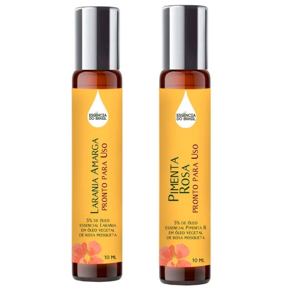 Óleos Essenciais Prontos Laranja E Pimenta Rosa Roll On 10Ml
