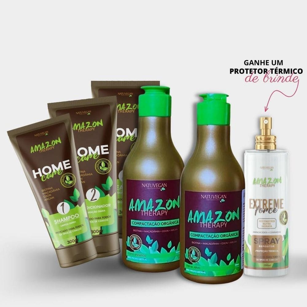 Kit Progressiva Orgânica + Kit Home Care + Protetor Térmico