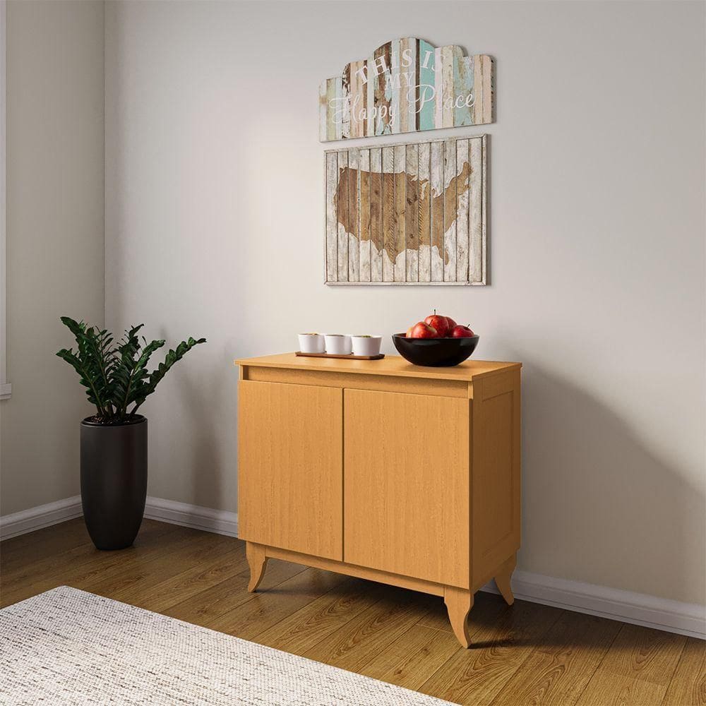 Aparador Buffet Monterrey Imbuia 2 Portas Vintage Design Retrô