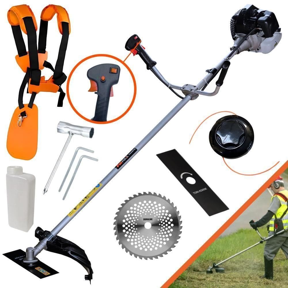 Roçadeira Cg430-b Anmax 43cc C- Faca 2p + Faca 40d Vídea