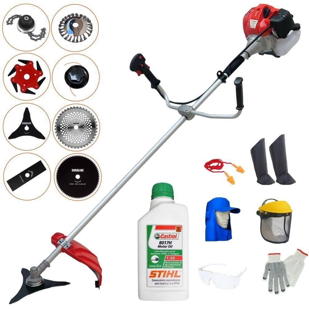 Roçadeira 8 Em 1 Anmax Cg520p à Gasolina + Epi + Óleo Stihl