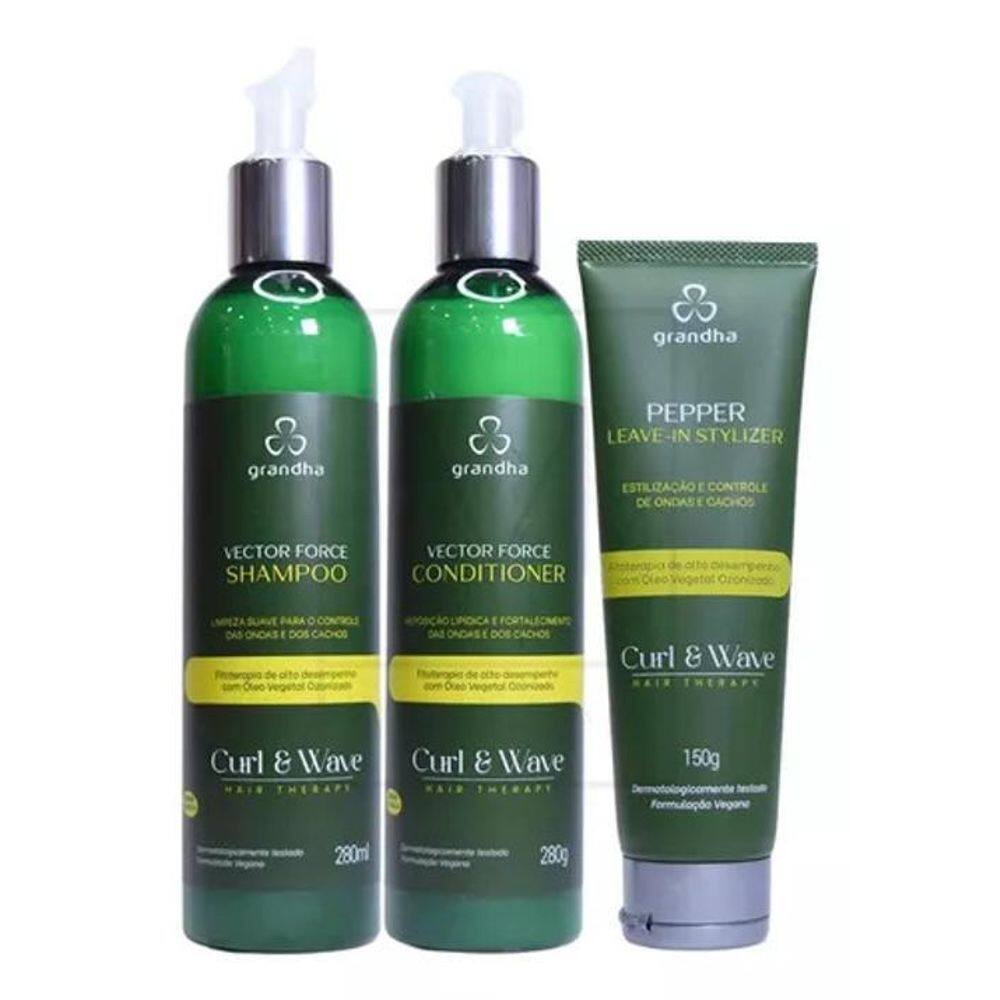 Grandha Kit Cabelos Cacheados Curl & Wave