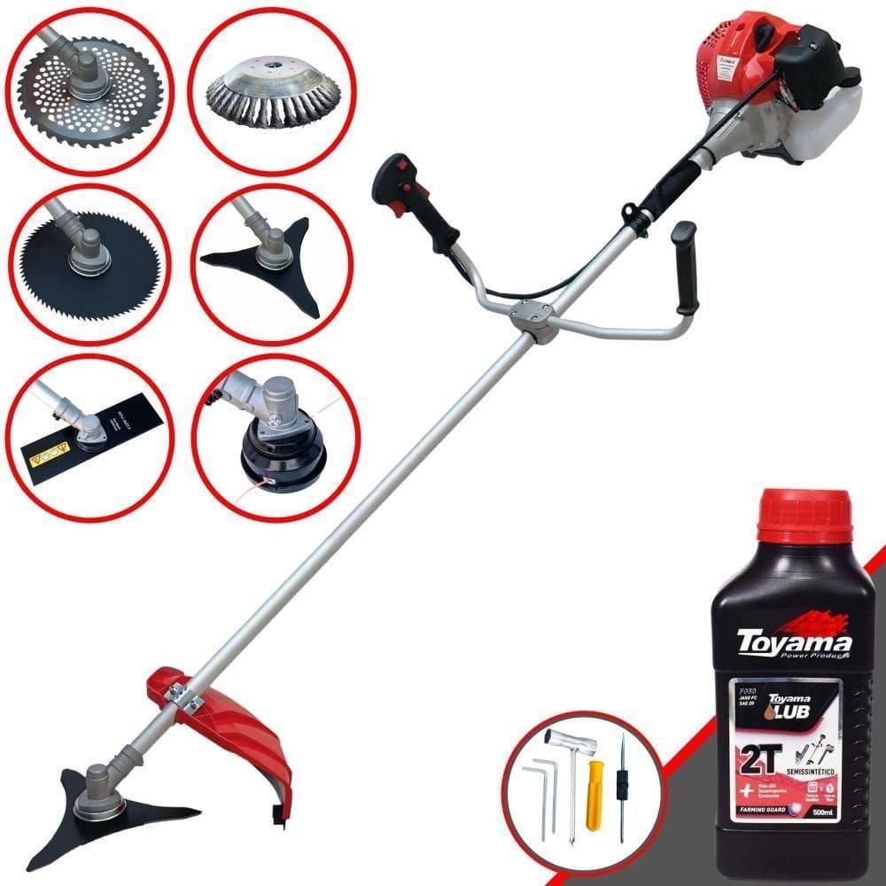 Roçadeira Cg430p 43cc Multifuncional 6 Em 1 + Óleo Toyama 2t