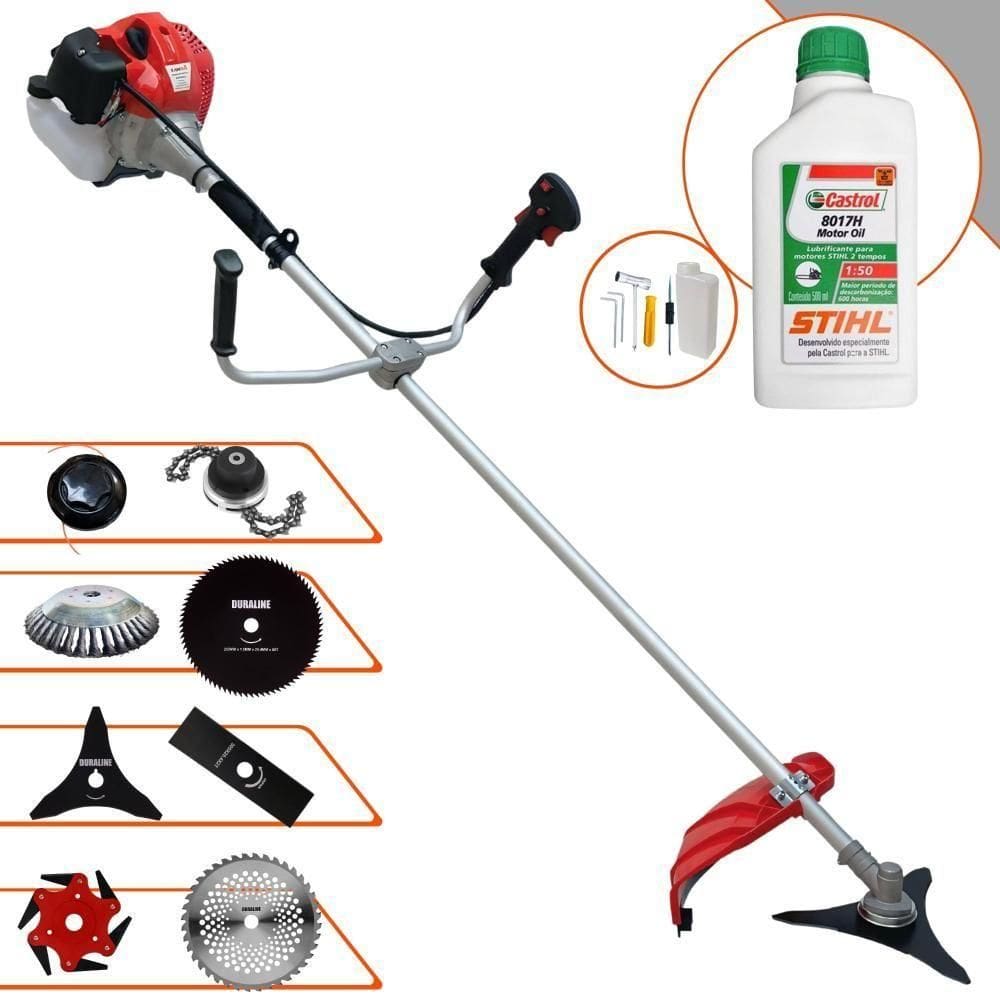 Roçadeira 8 Em 1 Anmax Cg430p 2hp à Gasolina + Óleo Stihl