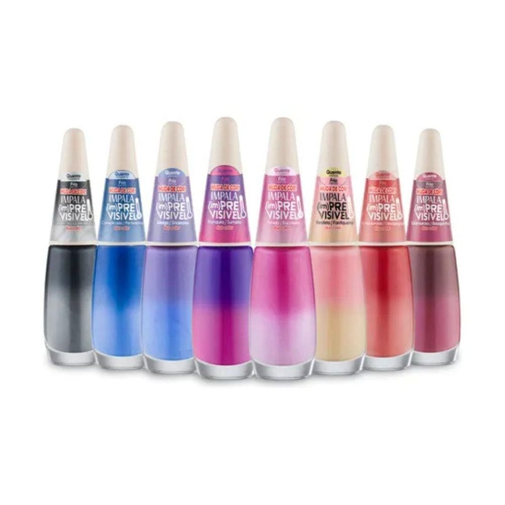 Kit 8 Esmaltes Impala Imprevisivel Duo Color Unhas