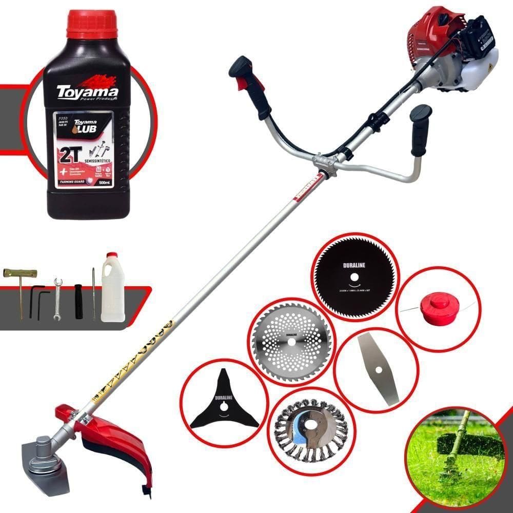 Roçadeira Bcj620 62cc Multifuncional 6 Em 1 + Óleo Toyama 2t