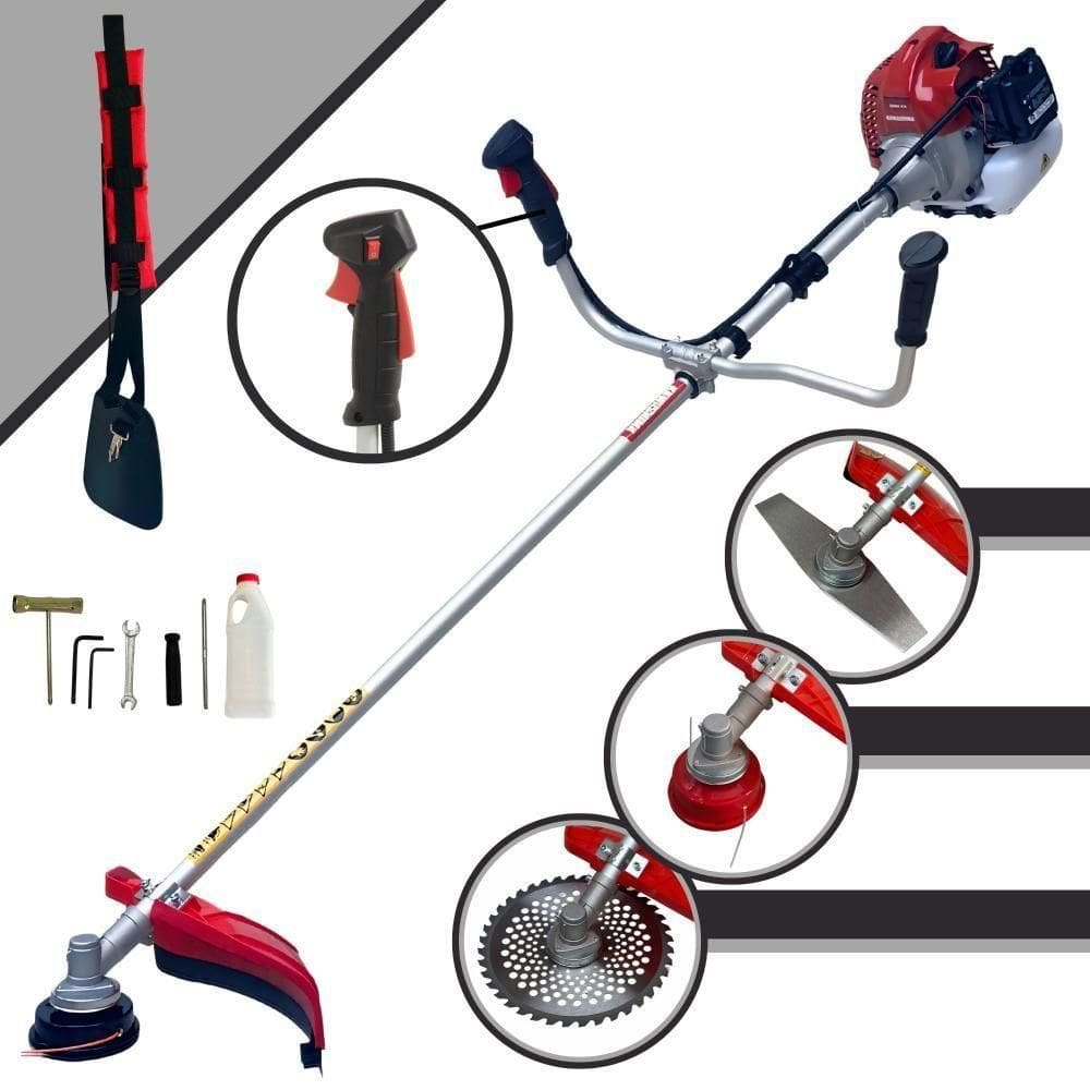 Roçadeira Kawashima Lateral 62cc à Gasolina + Faca 40 Dentes