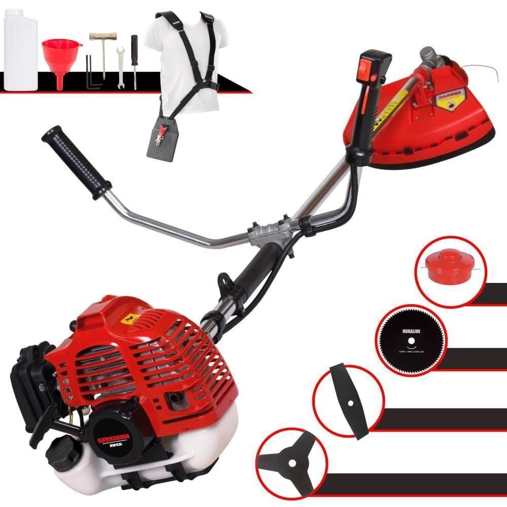 Roçadeira à Gasolina Kw43-l Kawashima 43cc + Faca 2p 80d
