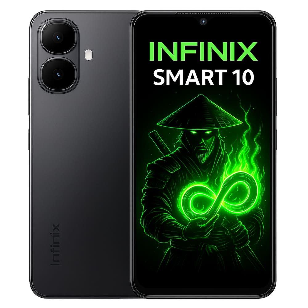 Smartphone Celular Infinix Smart 10, 128GB, 4GB RAM, Android 15, Tela 6,67 HD+ 90Hz, Câmera Dupla 50MP, Bateria 5000mAh, Dual SIM, Preto