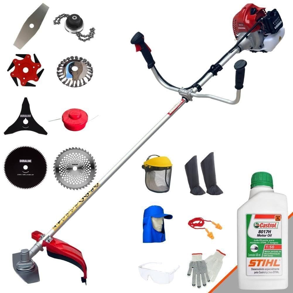 Roçadeira 8 Em 1 Bcj620l à Gasolina + Epi + Óleo Stihl 2t